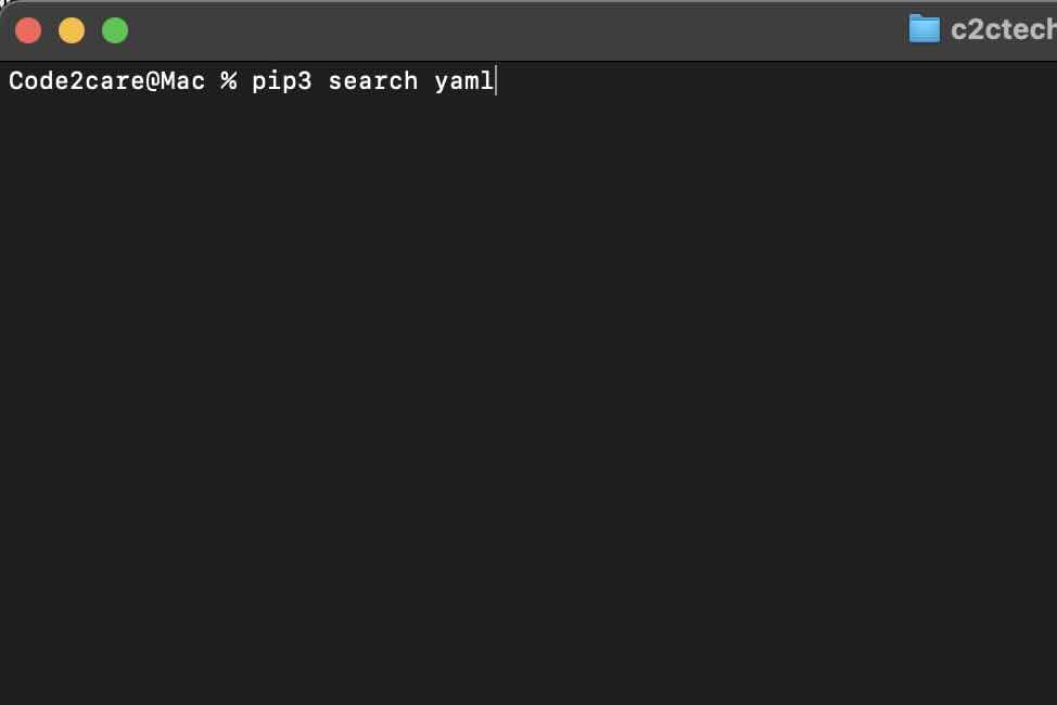 Install YAML for Python